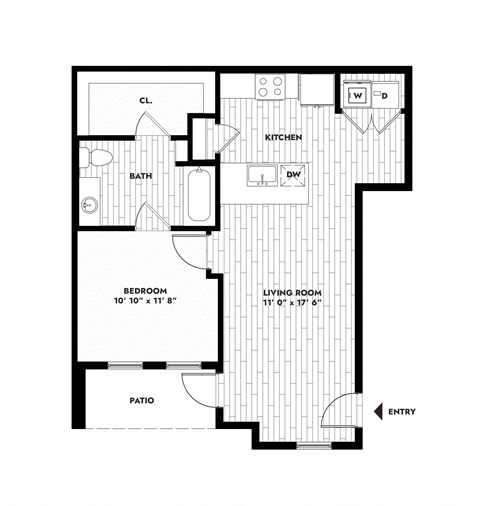 bedroom floor plan | luxury apartments in towson md | the southerly